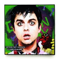 Billie Joe Armstrong บิลลี่ โจ อาร์มสตรอง Green Day กรีนเดย์ นักร้อง รูปภาพ​ติด​ผนัง​ pop art พร้อมกรอบและที่แขวน กรอบรูป แต่งบ้าน ของขวัญ