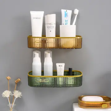 Acrylic Bathroom Corner Shelf With Wall Mounting, Triangle Shower Caddy  Organizer For Toilet, Washroom, Lavatory