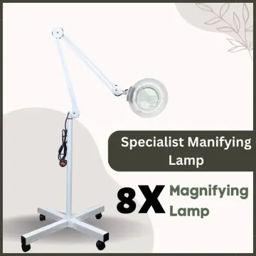 8x Magnifying LED Cold Light Lamp Floor Stand Salon Makeup Beauty Nail  Magnifier