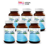 Vistra Fish Oil วิสทร้า น้ำมันปลาแซลมอน Salmon Fishoil ส่งเสริมความจำ เพิ่มไขมันดี บรรเทาอาการข้ออักเสบทานง่าย ไม่คาว 75 แคปซูล เซต 6 กระปุก