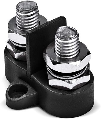 DUAL HEAVY-DUTY TERMINAL STUDS WITH ISOLATING PLATE (M10) BLACK