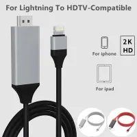 สายเคเบิลสำหรับ Lightning ชนิด C ใช้ได้กับสายเคเบิลเชื่อมต่อHDTV ทีวี HD ดิจิทัลสายหัวแปลงอัจฉริยะ1080P สำหรับเครื่องฉายทีวีสำหรับ Macbook