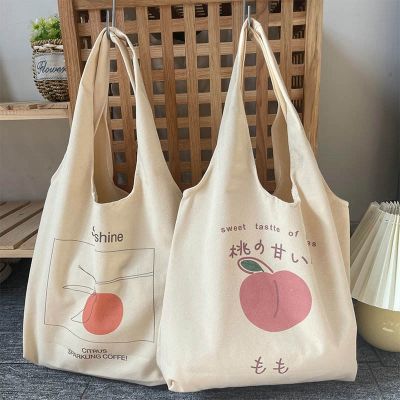 Japanese original embroidery design languid is lazy wind ins hand carry single shoulder bag canvas bag bag female environmental protection shopping bag