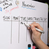 Magnetic Monthly Planner Menu Dry Erase Child Whiteboard Home Kitchen Fridge Stickers Waterproof Calendar Board Color Marker