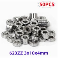 10pcs Miniature Bearings 3x10x4mm 623zz Inline Roller Skate Bearing Carbon Steel Miniature Ball Bearings Deep Groove for Scooter Nails  Screws Fastene