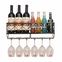 Wall Mount Wine Rack Household Iron Wine Holder Goblet Glasses Holder Bar Christmas Decoration Storage Holder Rack Wijnrek