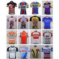 ZZOOI Many choices Mans Classic retro cycling jersey tops short sleeve bike wear clothing Dry Anti-sweat-048