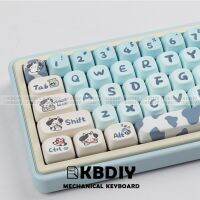 KBDiy Anime MOA Profile Keycaps ISO MAC 7U PBT Keycap 140 Key Cap Cute Milk Cow Set Custom DIY for Mechanical Keyboard GMK67 61