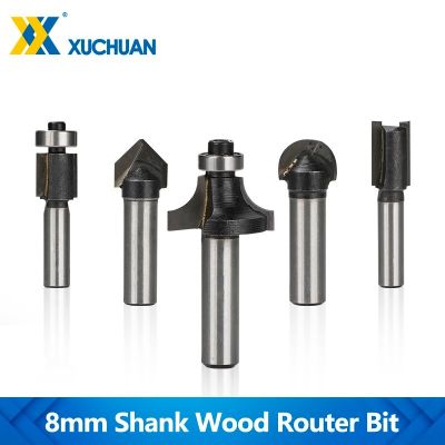 ไม้ Router Bit 8mm Shank ทังสเตนคาร์ไบด์มิลลิ่งคัตเตอร์ตรง End Milll Flush Trim Router Bit Woodworking Milling Tools