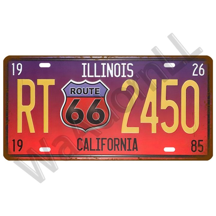 lz-route-66-car-bus-number-license-plate-wall-art-fbi-plaque-metal-vintage-warning-car-number-metal-sign-bar-decor-metalen-borden