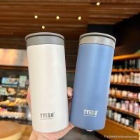 ❁∋ rfefefewfeerew Caneca de café Tyeso-Double Steel Lock Leak-Proof Fashion Flask Tumbler 350ml 500ml