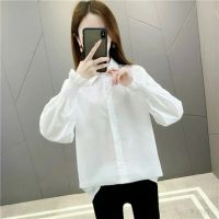 Neploe 2021 Korean Fashion Womens Tops White Loose Shirts + Double-breasted Casual Knit Sweater Vest Temperament Suit Ropa Mujer