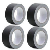 4 Pack -30 Yards x 2 Inch Waterproof No Residue Non-Reflective Easy Tear Matte Gaffer Stage Tape Gaff Cloth Tape for Photography Adhesives  Tape