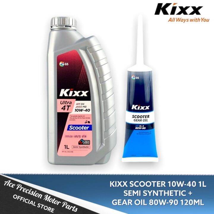 KIXX SCOOTER 10W40 SEMI SYNTHETIC 1L GEAR OIL 80W90 120ML Lazada PH