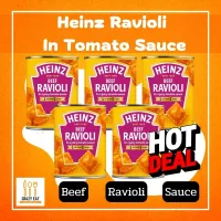 สุดคุ้ม Great Value Ready to Ship พร้อมส่ง Heinz Ravioli In Tomato Sauce 400g X 5 Cans ไฮนซ์ ราวิโอลี่ในซอสมะเขือเทศ 400 กรัม เก็บปลายทางได้