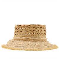 Hot Selling Raffia Starw Hats For Women Wide Brim Sunshade Casual Straw Hats Beach Bucket Straw Caps Soft Fashion Ladies Hat