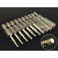 10Pcs Set HEX Screwdriver Drill Bits 1/4" Hex Shank Magnetic Electric Driver Bits Hand Tools Kit S2 50mm 5/64-5/16 Handtool parts Accessories