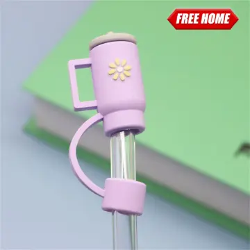 1PCS Coffee straw cap PVC coffeine drinking straw toppers for