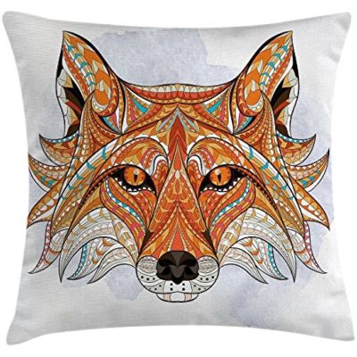 【hot】◙☒☄ Throw Cushion Cover Portrait Totem Pattern Printed Characteristic Pillowcase