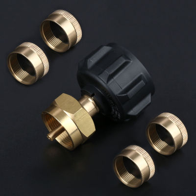 Copper Alloy And ABS Propane Refill Adapter For QCC1 Tank And 1LB Gas Bottle Cylinder With 4pcs Propane Tank Caps Protect Caps