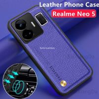 เคสโทรศัพท์หนัง PU เนื้อสัมผัสสำหรับ Realme GT Neo 5 SE Neo5 SE เคส RealmeGTNeo5se GTNeo5se กรอบ TPU แบบนุ่มเคสกันกระแทกกันกระแทกฝาหลัง