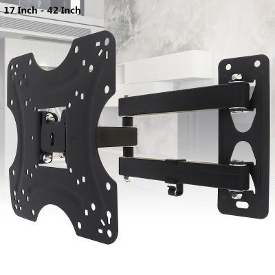 22KG Adjustable Frosted Material TV Wall Mount Bracket Flat Panel TV Frame with WrenchCable Clip for 17-42Inch LCD LED Monitor
