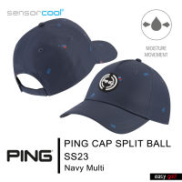 PING CAP SPLIT BALL SS23 PING CAP MEN หมวกกอล์ฟ หมวกกีฬาผู้ชาย