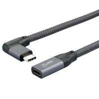 Kabel ekstensi HP Laptop tipe-c kabel ekstensi tipe-c USB 3.1 lengkung 100W PD 5A 4K 60Hz 10Gbps USB-C Gen 2 kabel ekstensi untuk HP Laptop 20CM