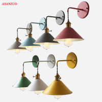 Fashion Colorful Modern Bedside wall lamp edison aisle sconce bedroom Read wall light E27 Living room hallway light fixtures