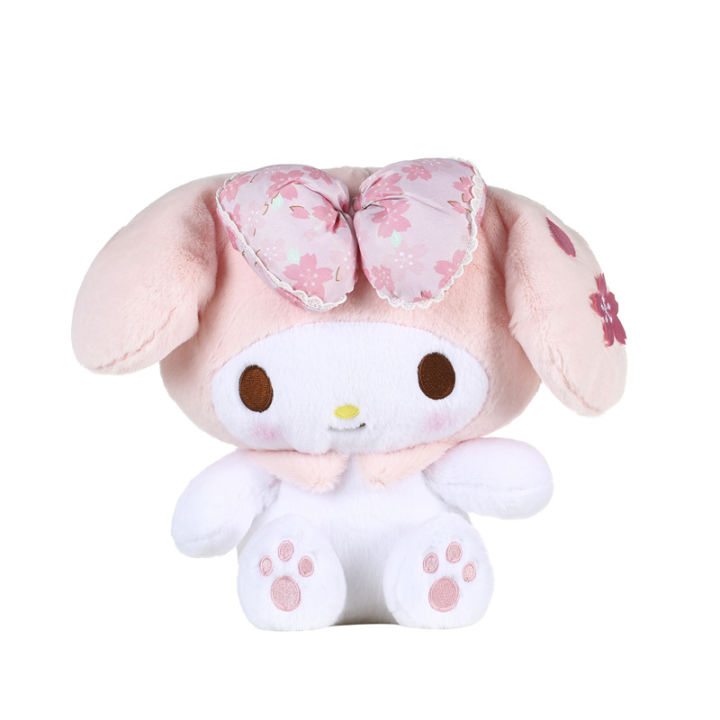 kuromi-melody-stuffed-sanrio-plush-toy-doll-keychain-sakura-design-bow-series