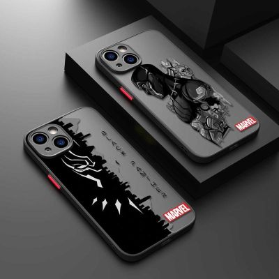 【LZ】 Black Panther Wakanda Phone Case for iPhone 14 13 11 12 Pro Max X XS XR 7 8 6 Plus Mini Silicone Frame Matte PC Cover
