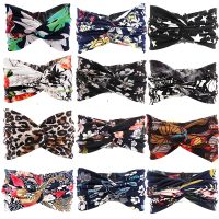 Fashion Woman Hair Bands Cross Summer Print Girls Makeup Headband Elastic Bandanas Sports Turban For Headbands Hair Accessories