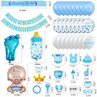 56pcsSet Baby Shower Decorations Party Favors Its A Boy Banner Mummy To Be Shoulder Strap Photo Props Baby Balloon Supplies