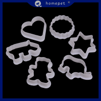 ? Homepet 6pcs สัตว์พลาสติกคุกกี้บิสกิตเครื่องตัดขนม fondant แม่พิมพ์เครื่องมือตกแต่งเค้ก