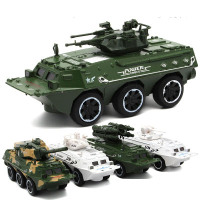 Armor Personnel Carriers (Apc) Alloy Model With Light Simulation Sound Effect 4 Painting Childrens Military Toy Model
