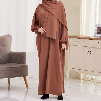 【YF】 Abaya Jilbab for Women Nida Ramadan Muslim Hijab Long Dress One Piece Prayer Outfit Dubai Turkish Modest Abayas
