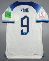 เสื้อบอล เพลเย่อ ทีมชาติ อังกฤษ เหย้า 2022 Player England Home พร้อมเบอร์ชื่อ 9 KANE อาร์ม ฟุตบอลโลก World Cup 2022 ผ้าทอเกรดดีที่สุด สีขาว