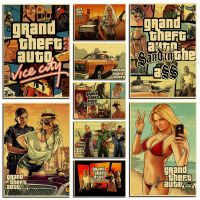 Video Games Grand Theft Auto Police Cars Grand Theft auto Home Art Painting Living Room Bedroom Posters Wall Décor