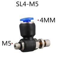 QDLJ-Pneumatic Quick Connect Connector Pipe Fitting Sl 4-12mm M5 "1/8" 1/4 "3/8" 1/2 Air Speed Regulating Valve Accelerator Valve