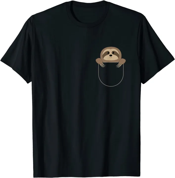 Chillin Sloth Pocket, Funny Sloth In Your Pocket Tee Cotton T-shirt for Men  and Women Tee Shirts Adults Short Sleeve Tshirts | Lazada PH