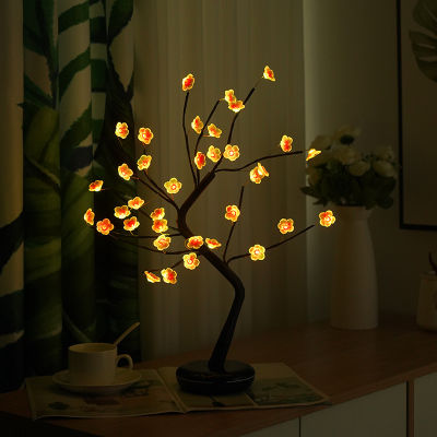 Colourful LED Copper Wire Night Light RGB Remote Control Tree Fairy Lights Home Decor Bedroom Bedside Table Lamp Holiday Gifts