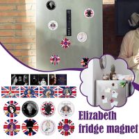 Queen Elizabeth Ii Memorial Fridge Magnet Personality Kitchen Gift Decor Items Decoration Cabochon Home Glass C3S0