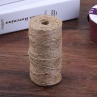 100M เชือกป่านธรรมชาติ Jute Twine Burlap String Wrapping Cords ด้าย Scrapbooking การ์ดทำด้วยมือ Craft Decor งานแต่งงาน Gift