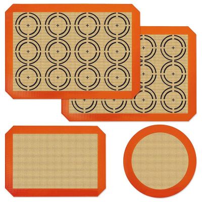 Silicone Baking Mat Sheets Set Silicone Macaron Baking Mat for Oven, Macarons, Cookies, Pizza