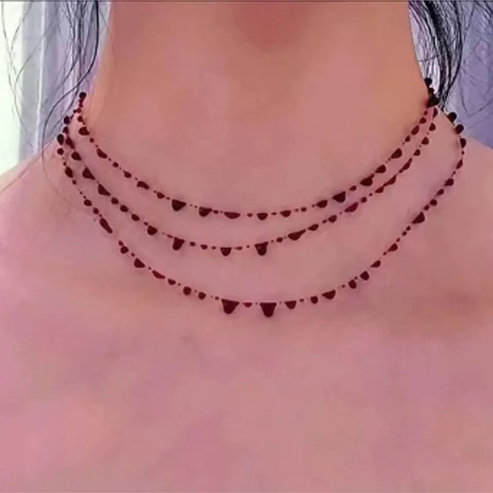 Skinny bloody necklace — %