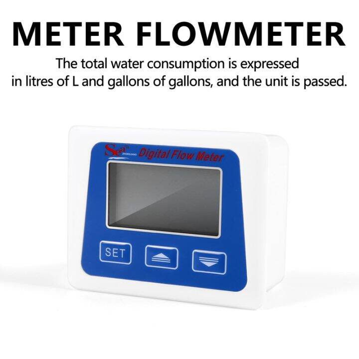 digital-lcd-display-water-flow-sensor-meter-flowmeter-rotameter-temperature-time-record-with-g1-2-flow-sensor