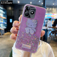 เคสมือถือสำหรับ ฝาหลัง Realme C51ประกายเปลือกหอยรูปดาวคิตตี้ซิลิโคนนิ่มรูปการ์ตูนน่ารักป้องกันการหล่นเคส Realme C51