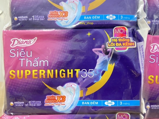 Combo 6 gói diana super night siêu ban đêm 35cm  1 gói 3 miếng - ảnh sản phẩm 8