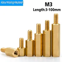 M3 Hex Brass Male Female Standoff Stud Board Pillar Mount Hexagon PCB Motherboard Spacer Bolt Screw Thread M3xL 3/4/5/6/8mm