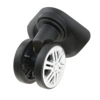 ☑ 2 Pieces A19 Suitcase Luggage Dual Roller Wheels Replacement Casters for Trolley Case Black - Easy Installation